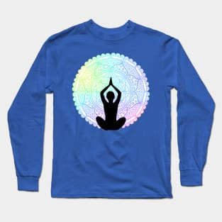 Rainbow Yoga Mandala Long Sleeve T-Shirt